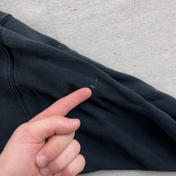 Nike Mens Just Do It Full Zip Hoodie Black Orange Patch BV5080-010 Medium - Picture 9 of 9